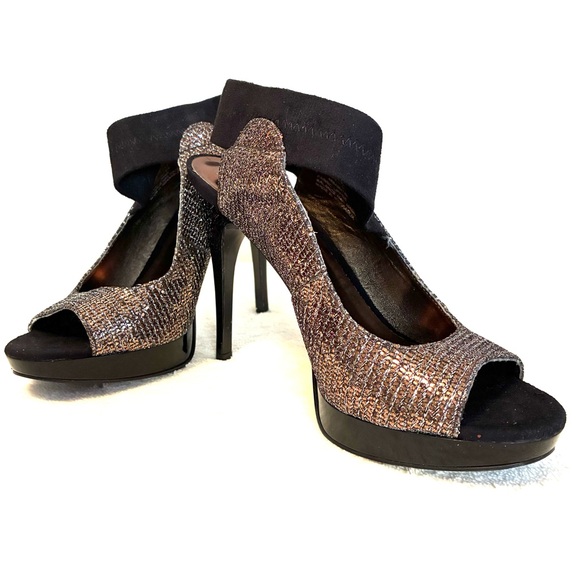 Carlos Santana Metallic Strap Stilettos Size 6M - Picture 5 of 8